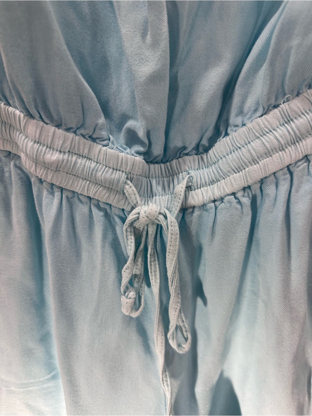 TALULA ARITZIA Light Baby Blue Tube Top Strapless Romper Shorts Soft Size XS - Picture 5 of 9